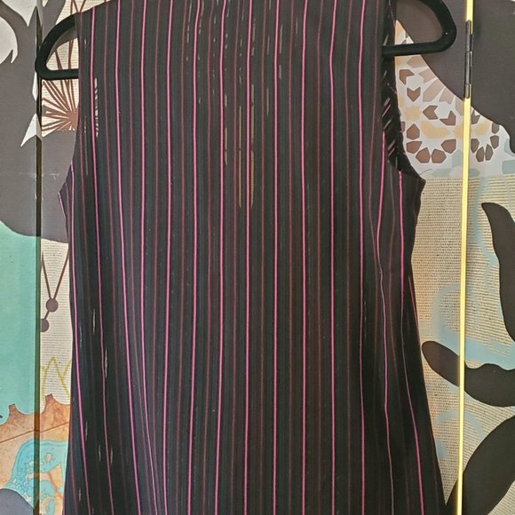 Fashion Bug Pink & Black Sleeveless Shirt - Picture 3 of 9